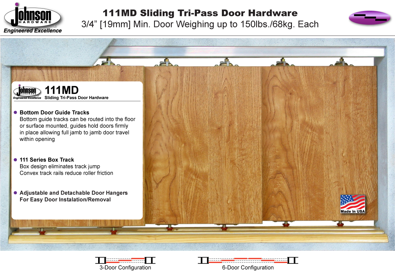 Johnson Hardware 111md Multi Pass Sliding Door 111md Series Multi Pass Door Hardware