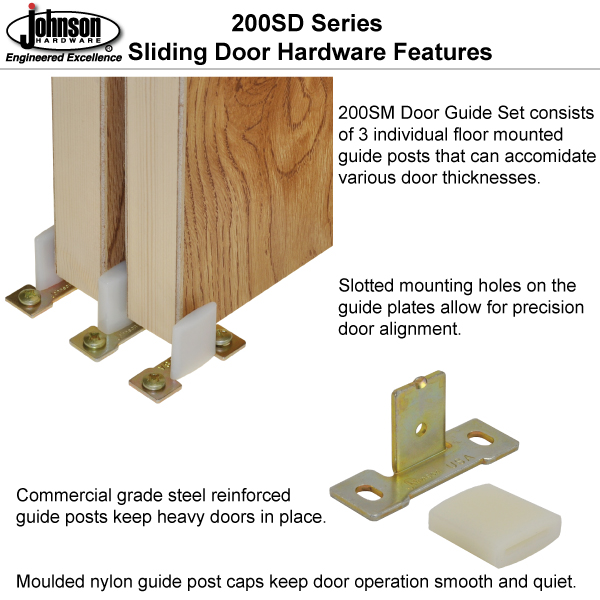 Johnson Hardware 200sd Sliding Bypass Door Steel Reinforced Door Guides