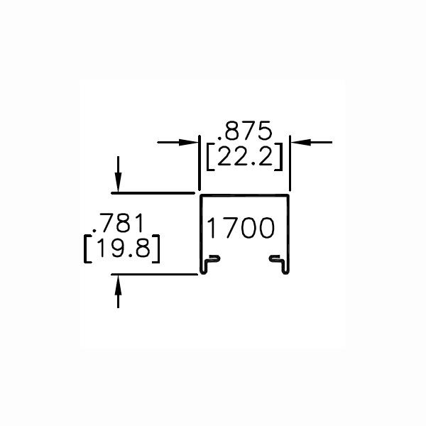 1700 Series Folding Door Track Sliding