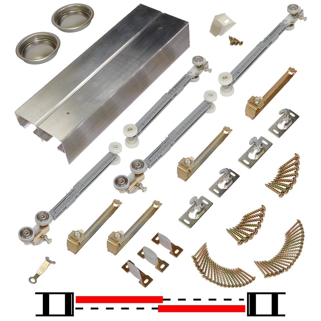 134FSC 36" 2Door SoftClose Hardware Set