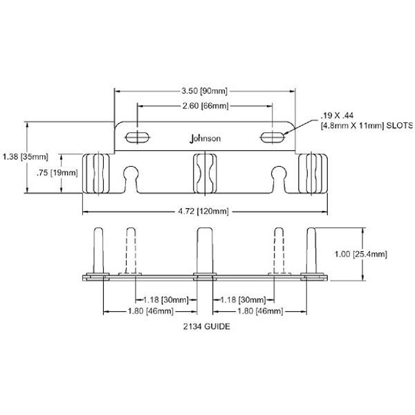 2134 Bypass Door Guide Sliding Folding Pocket Door Hardware