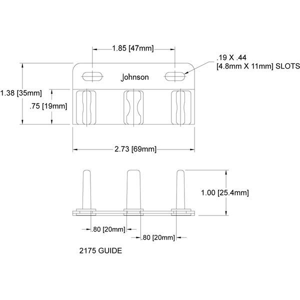 2175 Bypass Door Guide Sliding Folding Pocket Door Hardware