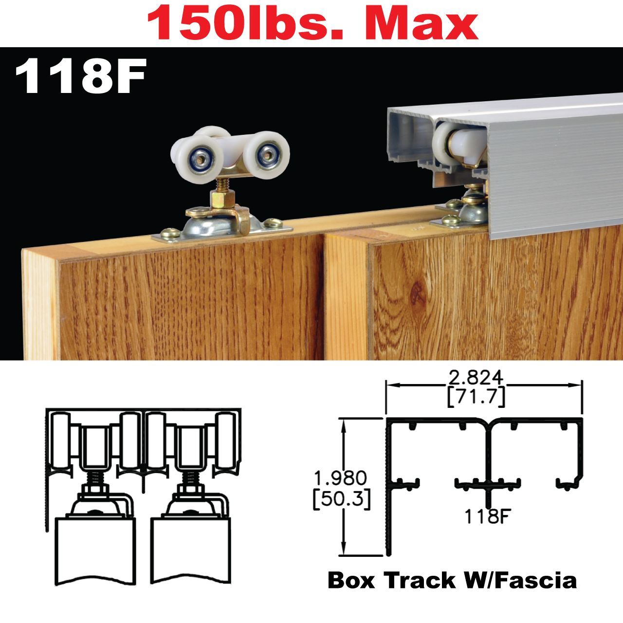 118F Sliding Bypass Door Hardware Sliding